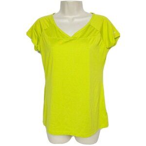 Columbia Womens Athletic Top Green Size Medium